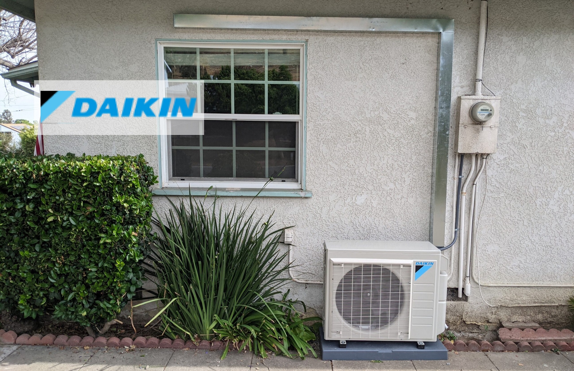 Daikin Mini Split Air Conditioner outside unit installed by Accord Air in San Diego.
